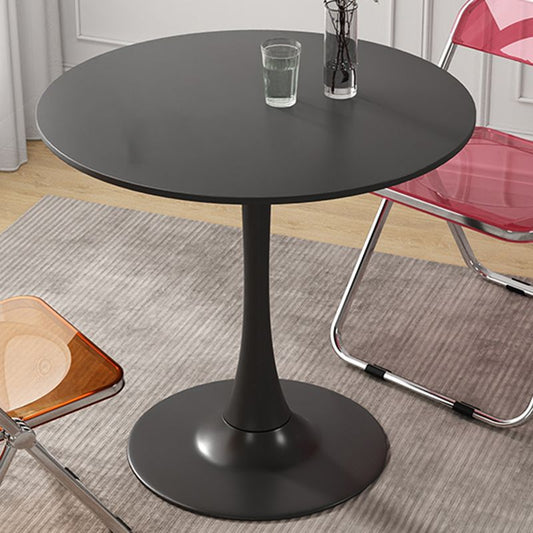 Scandinavian Pedestal Coffee Table Round Wooden Coffee Cocktail Table for Living Room
