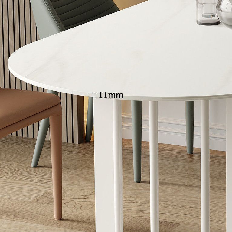 Simplicity Free Form Table Sintered Stone Top Iron Base Dining Table Clearhalo 'Dining Tables & Seating' 'Dining Tables' 'dining_table' 'furn' 'furn_dining_table' 'Furniture' 'Kitchen & Dining Furniture' 1200x1200_a9b0e7e8-e336-4b3a-965f-bd5aaabc6d86