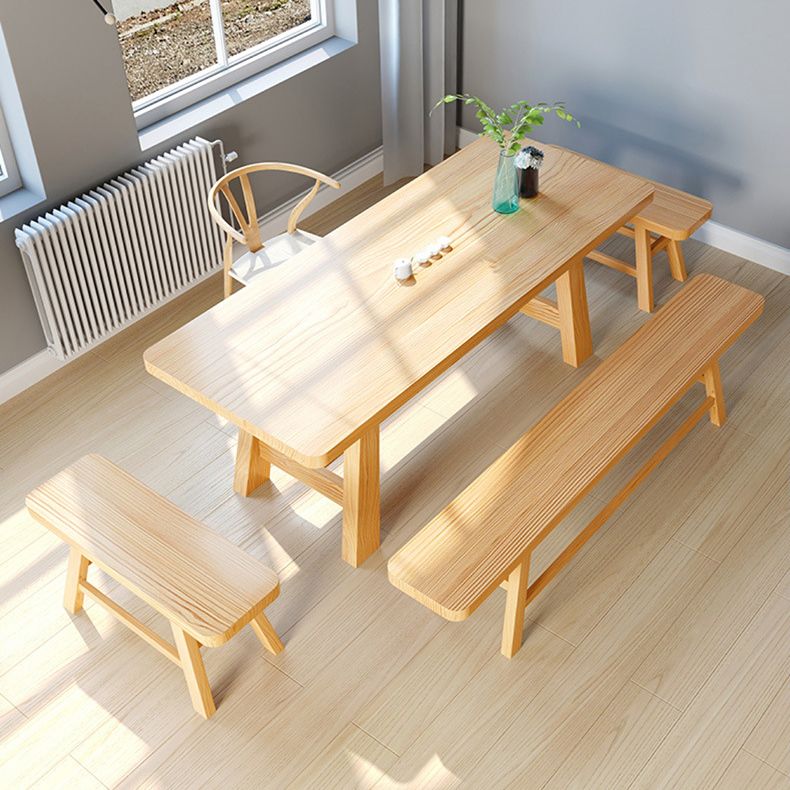 Modern 1/2/3/4/5 Pieces Dining Set Pine Wood Dining Furniture Set /Separate Items Clearhalo 'Dining Room Sets' 'Dining Tables & Seating' 'dining_room_set' 'furn' 'furn_dining_room_set' 'Furniture' 'furniture_dining_room_set' 'Kitchen & Dining Furniture' 'kitchen&dining_furn' 'kitchen' 1200x1200_a9b1ec6f-2804-4e69-9886-c4f9b5f8c783