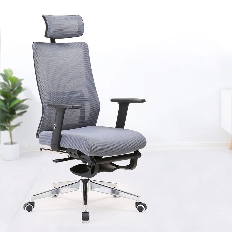 Modern Desk Chair Mesh Computer Chair Conference Chair in Gray Clearhalo 'furn' 'furn_office_chair' 'Furniture' 'Office Chairs' 'Office Furniture' 'office_chair' 1200x1200_a9b3579c-d65b-4439-bc0a-9f7677f8dd32