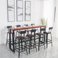 Solid Wood Bar Table Industrial Brown Dining Table for Kitchen Use Clearhalo 'Bar Furniture' 'Bar Tables' 'bar_tables' 'furn' 'furn_bar_tables' 'Furniture' 'Kitchen & Dining Furniture' 1200x1200_a9b375c4-ff87-4aaf-bf35-7593991adf31