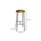 Industrial Counter Height Set 1/2/3 Pcs Stone and Leather Bar Table with Backless Stools