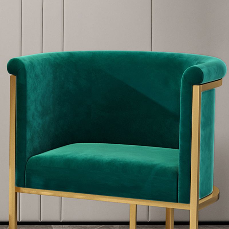 Scandinavian Luxury Fabric Dining Chair Armless Solid Back Chair