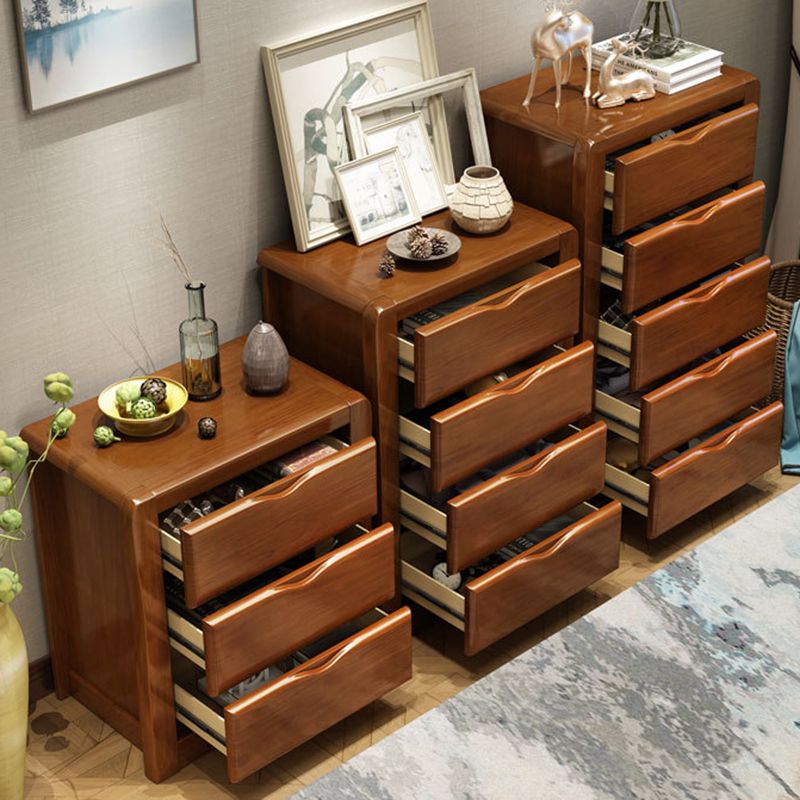 Mid-Century Modern Wooden Accent Cabinet with Drawer Brown Cabinet Clearhalo 'Cabinets & Chests' 'cabinets_chests' 'furn' 'furn_cabinets_chests' 'Furniture' 'Living Room Furniture' 1200x1200_a9b48f01-0569-4675-ad7d-9920bff54526