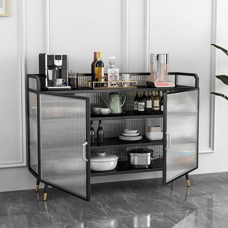 13.78"W Sideboard Glam Style Black Dining Server for Kitchen and Living Room Clearhalo 'buffet_sideboard' 'Buffets & Sideboards' 'furn' 'furn_buffet_sideboard' 'Furniture' 'Kitchen & Dining Furniture' 1200x1200_a9b4bfd1-f60d-4e3a-9fd1-ade7641c25e6
