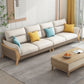 Scandinavian Beige Removable Cushions Slipcovered Sofa/Sectional for Living Room