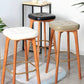 Modern Style Bar-stool PU Leather Counter Bar Stool with Wooden Legs Clearhalo 'Bar Furniture' 'Bar Stools' 'bar_stools' 'furn' 'furn_bar_stools' 'Furniture' 'furniture_bar_stools' 'Kitchen & Dining Furniture' 1200x1200_a9b5c634-c65d-40dc-a930-5e6eded4bef3