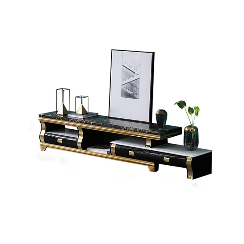Glam TV Media Stand Open Storage Stand Console with 3 Drawers Clearhalo 'furn' 'furn_tv_stands_entertainment_centers' 'Furniture' 'Living Room Furniture' 'TV Stands & Entertainment Centers' 'TV Stands & Media Storage Furniture' 'tv_stands_entertainment_centers' 1200x1200_a9b5c8bc-00b5-4dcf-9798-eacdb1705251