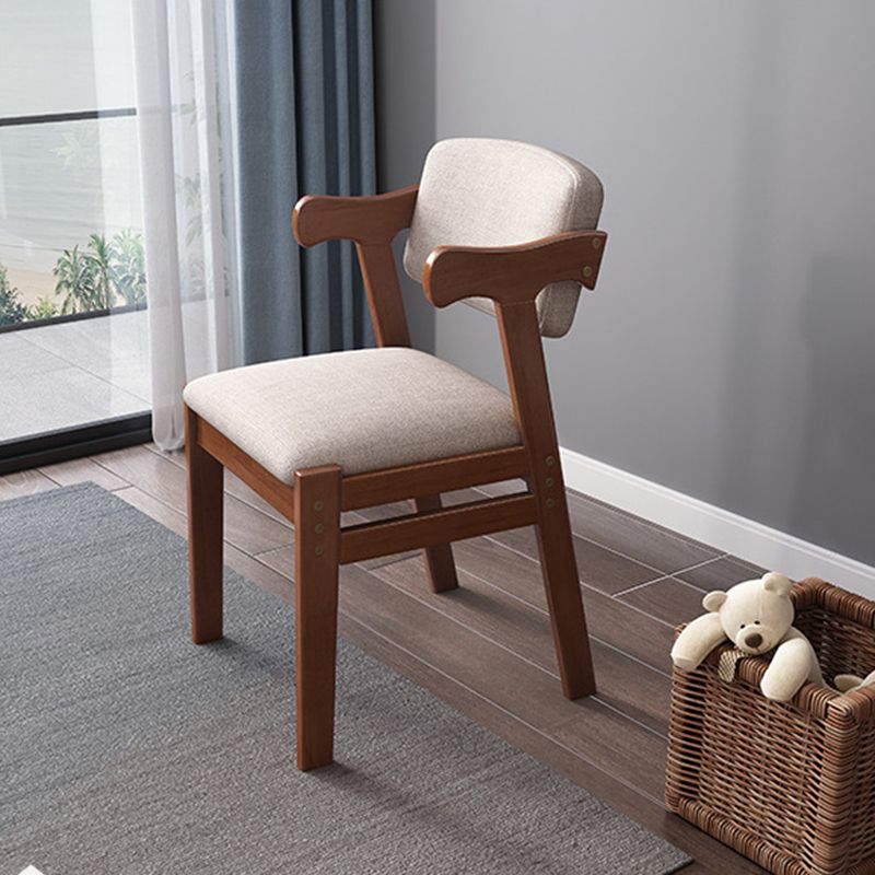 Scandinavian Home Arm Chair Open Back Upholstered Wood Single Dining Room Chair Clearhalo ' kitchen&dining_furn' 'Dining Chairs' 'Dining Tables & Seating' 'dining_chair' 'furn' 'furn_dining_chair' 'Furniture' 'furniture_dining_chair' 'Kitchen & Dining Furniture' 'kitchen' 1200x1200_a9b5eca5-a0ef-4029-993b-bc9764584aea