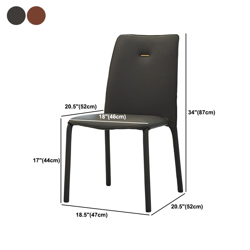Modern Style Dining Chair Armless Chairs with Metal Legs for Home Clearhalo 'Dining Chairs' 'Dining Tables & Seating' 'dining_chair' 'furn' 'furn_dining_chair' 'Furniture' 'Kitchen & Dining Furniture' 1200x1200_a9b61881-ac06-4ac6-81cc-072ad2db515d