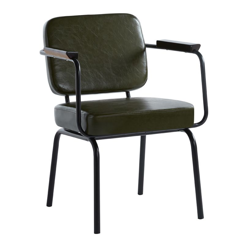 Industrial Style Upholstered Side Chairs with 4 Metal Black Legs Dining Chairs Clearhalo ' kitchen&dining_furn' 'Dining Chairs' 'Dining Tables & Seating' 'dining_chair' 'furn' 'furn_dining_chair' 'Furniture' 'furniture_dining_chair' 'Kitchen & Dining Furniture' 'kitchen' 1200x1200_a9b6992d-7e66-40b5-a5db-03318a87aee5