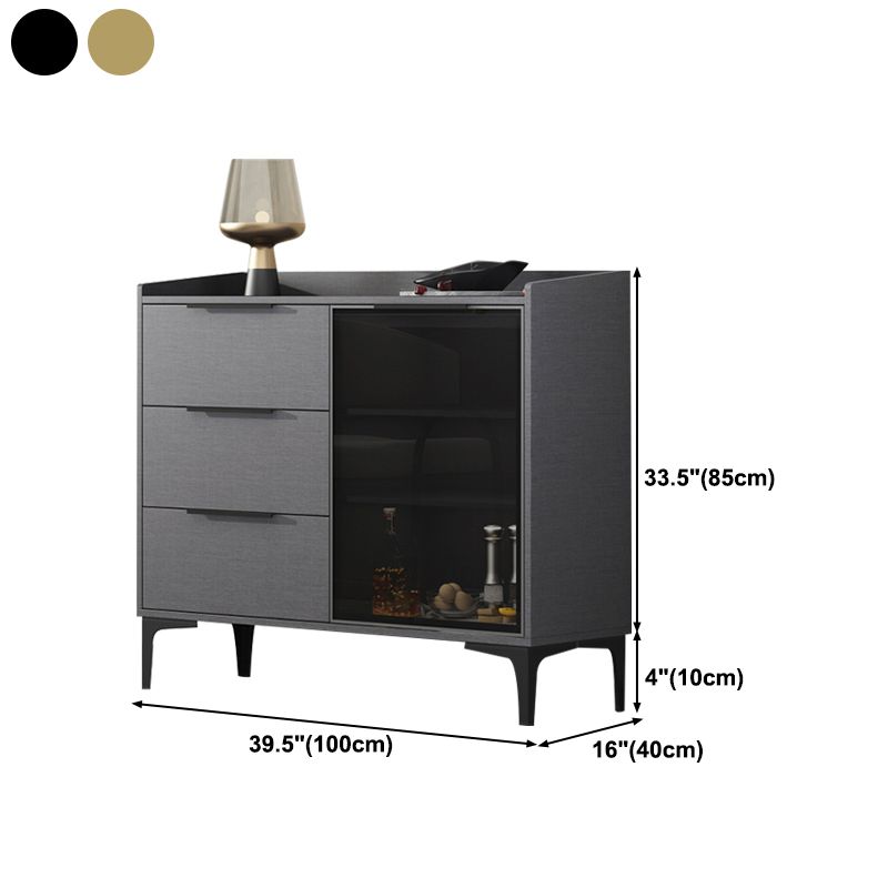 Siete sideboard di pietra sinterizzata in stile moderno con cassetti per soggiorno