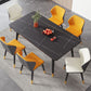 Rectangular Sintered Stone Dining Table Modern 4 Legs Furniture in Matte Finish Clearhalo 'Dining Tables & Seating' 'Dining Tables' 'dining_table' 'furn' 'furn_dining_table' 'Furniture' 'Kitchen & Dining Furniture' 1200x1200_a9ba579a-70d4-4fc2-8068-421bc52ac663