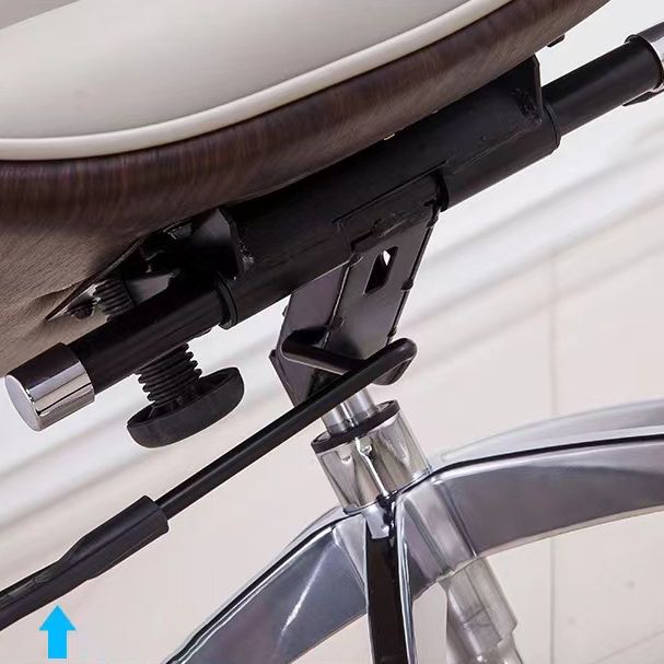 Ergonomische künstliche Lederstuhl Schwenkstuhl mit Rädern schwenkbarer Arme Stuhl