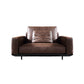 Square Arm Sofa and Chaise Genuine Leather Dark Brown Sectional for Living Room Clearhalo 'Furniture' 'kitchen' 'kitchen_sectionals' 'Living Room Furniture' 'Sectionals' 1200x1200_a9bbb211-c157-4c1b-b9a1-30faf87b3984