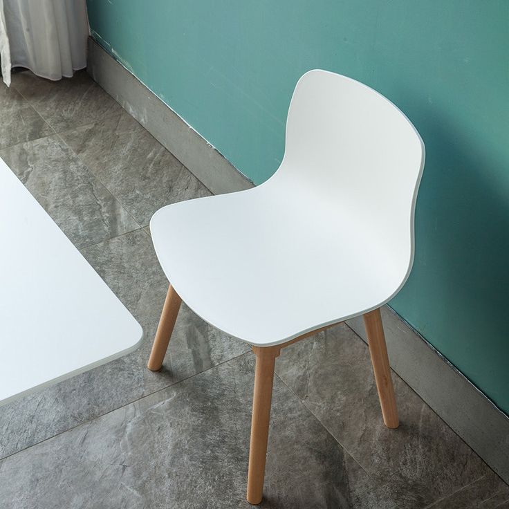 Zeitgenössischer Esszimmer Holz Parsons Armless Dining Side Stuhl