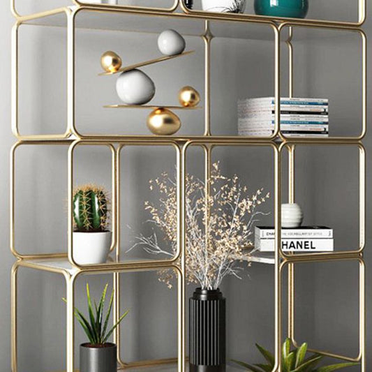 Glam Style Metal Bookshelf Etagere Shelf Bookcase for Home Office Clearhalo 'Bookcases' 'furn' 'furn_bookcases' 'Furniture' 'furniture_bookcases' 'Office Furniture' 1200x1200_a9bedde1-826d-4199-ab1b-e47464d20952