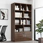 Modern Style Bookcase Engineer Wood Closed Back Bookshelf for Home