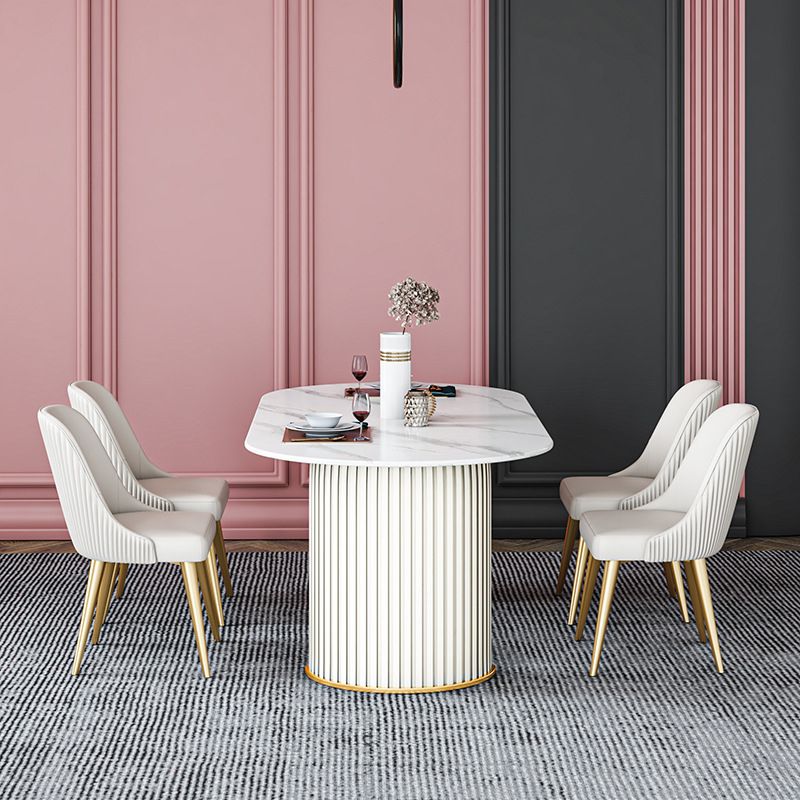 Modern Standard Oval Dining Table Sintered Stone Dining Table for Kitchen Clearhalo ' dining_table' 'Dining Tables & Seating' 'Dining Tables' 'furn' 'furn_dining_table' 'Furniture' 'furniture_dining_table' 'Kitchen & Dining Furniture' 'kitchen&dining_furn' 'kitchen' 'kitchen_dining_table' 1200x1200_a9c1aab1-cdab-4bbb-b08f-ffd40c2772cd