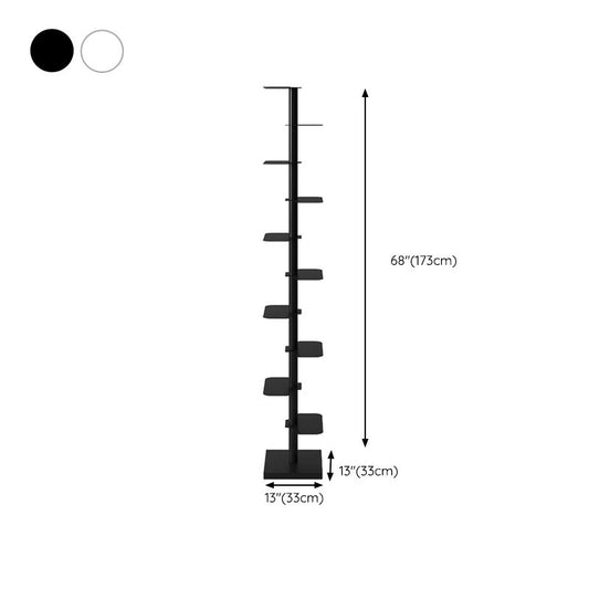 Corner Shelf Bookcase Modern Style Metal Multi Tiers Bookcase