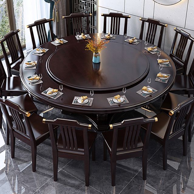 Round Solid Wood Dining Table Modern Turntable Furniture with Pedestal Base Clearhalo 'Dining Tables & Seating' 'Dining Tables' 'dining_table' 'furn' 'furn_dining_table' 'Furniture' 'furniture_dining_table' 'Kitchen & Dining Furniture' 'kitchen' 'kitchen_dining_table' 1200x1200_a9c2943f-ad8f-4522-8bcb-804104e68d78