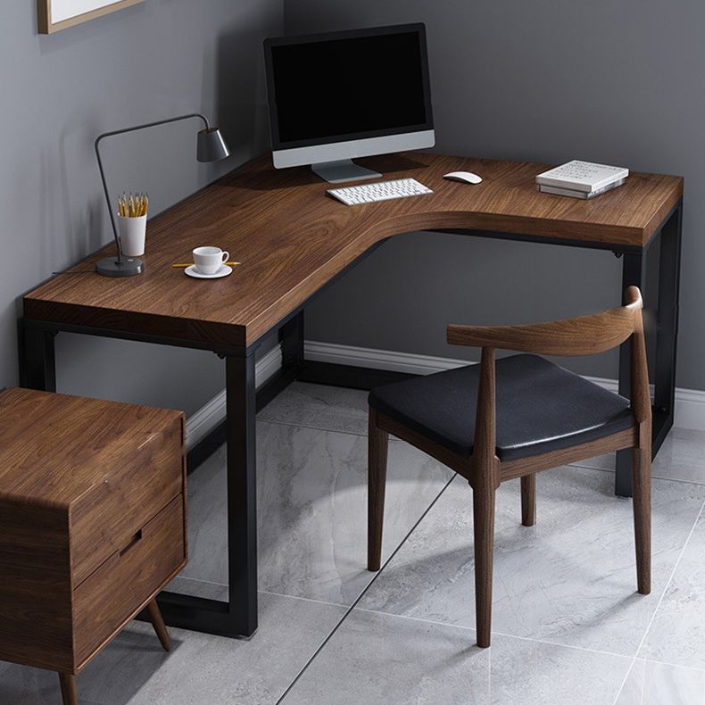 Solid Wood Writing Desk Industrial L-Shaped Task Desk for Home Office Clearhalo 'furn' 'furn_office_desk' 'Furniture' 'Office Desks' 'Office Furniture' 'office_desk' 1200x1200_a9c3a7af-0a95-4564-b798-3837866eb100