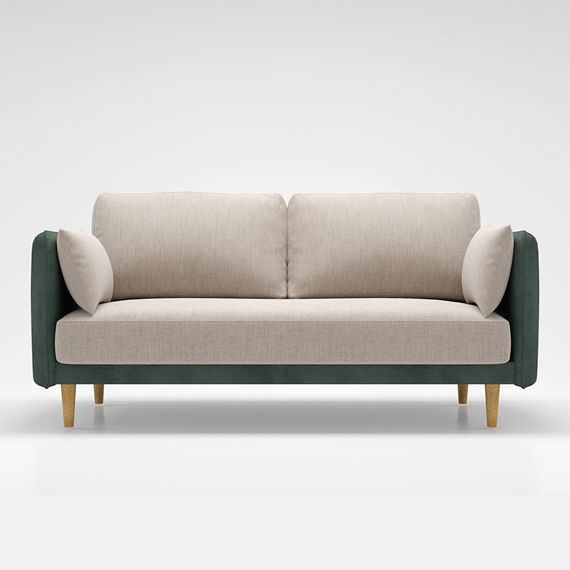 Square Arm Sofa 31.89" H Scandinavian Fabric Sofa with Pillows Clearhalo 'furn' 'furn_sofas' 'Furniture' 'furniture_sofas' 'kitchen' 'kitchen_sofas' 'Living Room Furniture' 'Sofa' 'sofas' 1200x1200_a9c3fa18-64de-4a47-8ead-fba89e426209