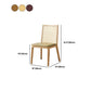 Traditional Style Dining Chair Armless Chairs with Wood Legs for Home