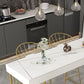 Dining Room Bistro Bar Height Cocktail Table Double pedestal Stone Counter Table Clearhalo 'Bar Furniture' 'Bar Tables' 'bar_tables' 'furn' 'furn_bar_tables' 'Furniture' 'furniture_bar_tables' 'Kitchen & Dining Furniture' 1200x1200_a9c55701-3b82-43f8-8121-3e62b8253a67