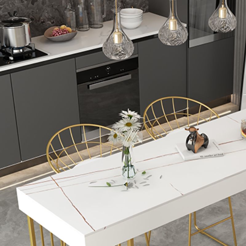 Dining Room Bistro Bar Height Cocktail Table Double pedestal Stone Counter Table Clearhalo 'Bar Furniture' 'Bar Tables' 'bar_tables' 'furn' 'furn_bar_tables' 'Furniture' 'furniture_bar_tables' 'Kitchen & Dining Furniture' 1200x1200_a9c55701-3b82-43f8-8121-3e62b8253a67