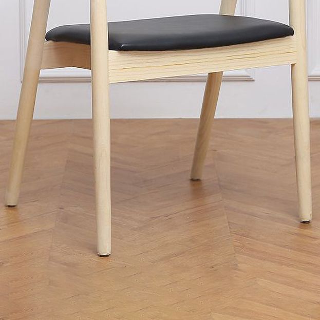 Contemporary Ash Open Back Arm Chair Walnut Upholstered Dining Chair (Set of 2) Clearhalo ' kitchen&dining_furn' 'Dining Chairs' 'Dining Tables & Seating' 'dining_chair' 'furn' 'furn_dining_chair' 'Furniture' 'furniture_dining_chair' 'Kitchen & Dining Furniture' 'kitchen' 1200x1200_a9c5d232-15e9-4e5e-b4a0-1d5cae908b51