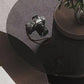 11"H Contemporary Coffee Table Round Coffee Cocktail Table with Drawer