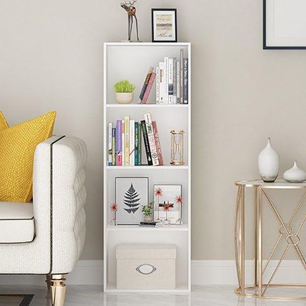 Estantería de madera de ingeniería moderna estante de libro estándar cerrado para sala de estar