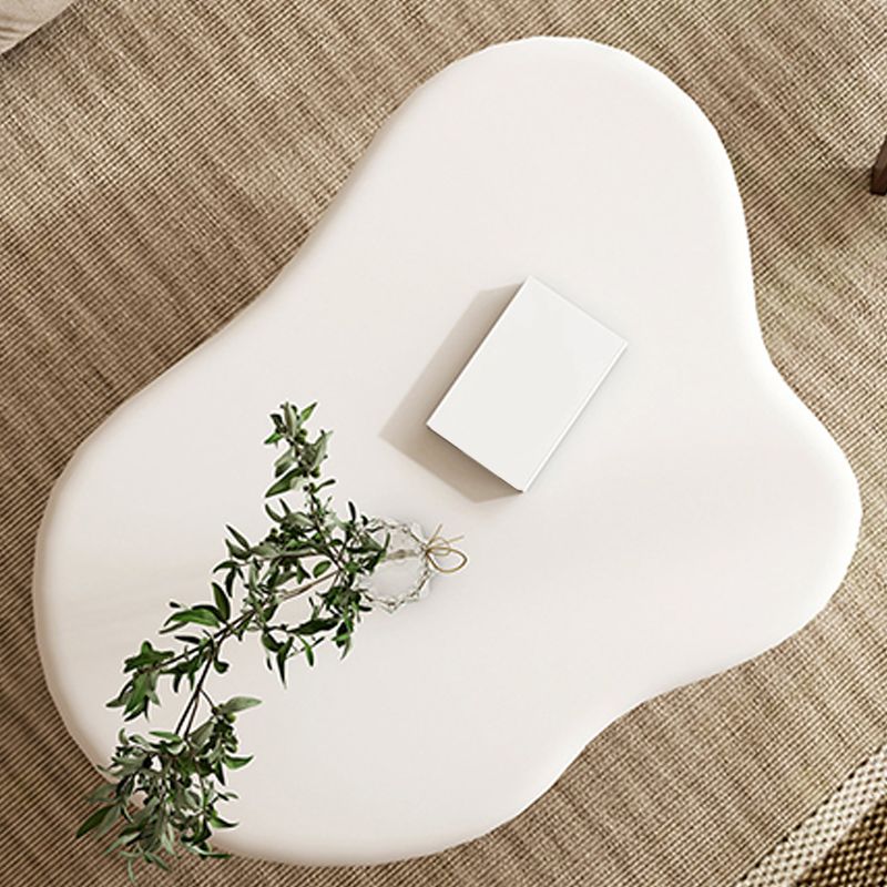 Scandinavian Coffee Table 4 Legs & Free form Wooden in White Clearhalo 'Coffee & Accent Tables' 'Coffee Tables' 'coffee_tables' 'furn' 'furn_coffee_tables' 'Furniture' 'Living Room Furniture' 1200x1200_a9c75bfe-dcad-4e56-8ed3-6178c360d53f