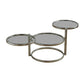 Extendable Coffee Table with Glass Round Top and Stainless Steel Base Clearhalo 'Coffee & Accent Tables' 'Coffee Tables' 'coffee_tables' 'furn' 'furn_coffee_tables' 'Furniture' 'Living Room Furniture' 1200x1200_a9c78525-e5ef-4445-969d-34521d295db7