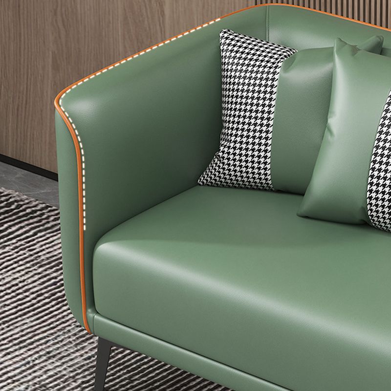 Tuxedo Arm Standard Sofa 25,98 "H Moderne stijl Single Cushion Faux lederen bank