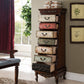 Traditional Style Storage Chest Vertical Solid Wood Storage Chest Dresser for Bedroom