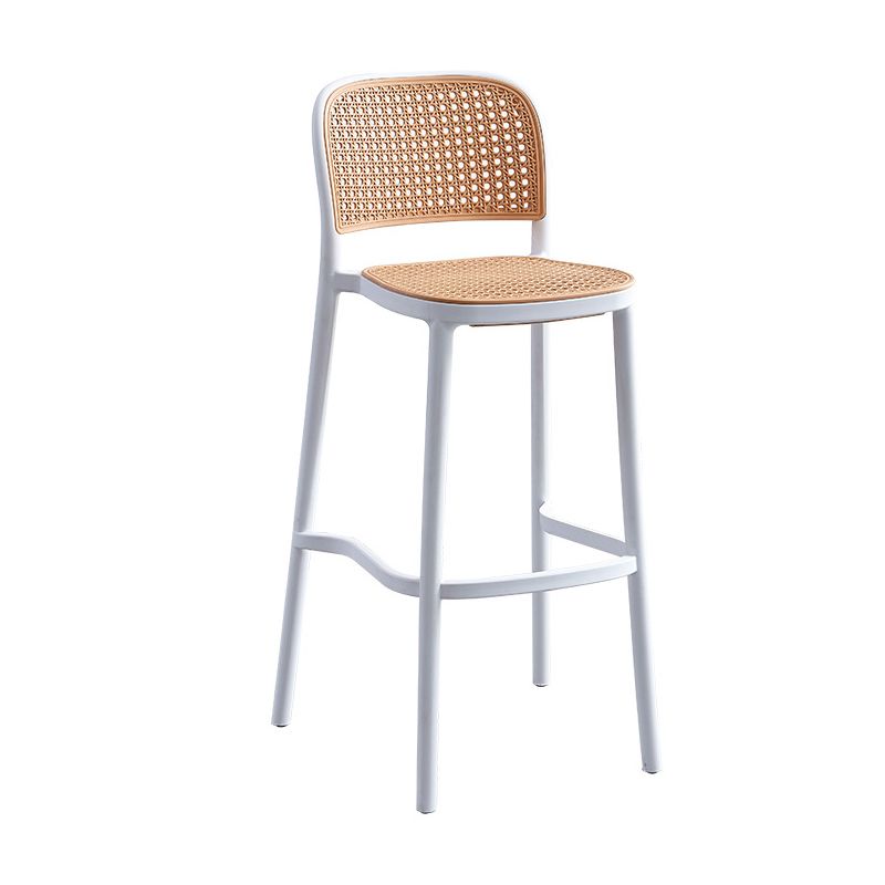 Modern Style Plastics Bar Stool with Footrest Low Back Simple Bar Stool for Kitchen Clearhalo 'Bar Furniture' 'Bar Stools' 'bar_stools' 'furn' 'furn_bar_stools' 'furniture_bar_stools' 'Kitchen & Dining Furniture' 'kitchen&dining_furn' 'kitchen' 'kitchen_furn' Furniture' 1200x1200_a9c8dcf6-9637-486b-bd98-e3eb3c56bb0a