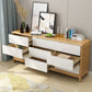 Ultra-Modern Rubberwood Double Dresser Horizontal Storage Chest Dresser for Bedroom Clearhalo 'Bedroom Furniture' 'Dressers & Chests' 'dressers_chests' 'furn' 'furn_dressers_chests' 'Furniture' 1200x1200_a9c8f35b-38e3-41aa-a89d-77377daae190