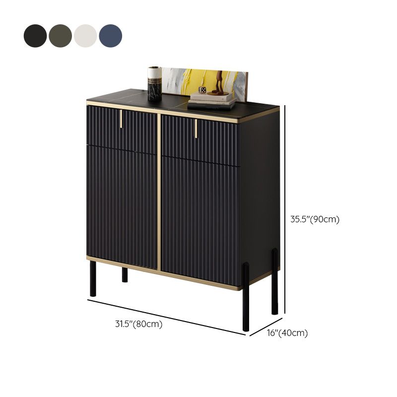 Glam Style Sideboard Stone Side Board with Drawers and Cabinets Clearhalo 'buffet_sideboard' 'Buffets & Sideboards' 'furn' 'furn_buffet_sideboard' 'Furniture' 'Kitchen & Dining Furniture' 1200x1200_a9c95cef-310c-43a3-99c7-c8775ecf81d1