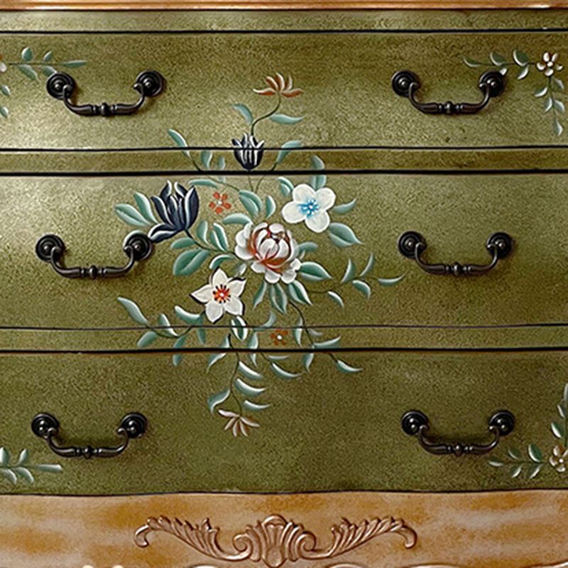 French Country Horizontal Storage Chest with Drawers for Home