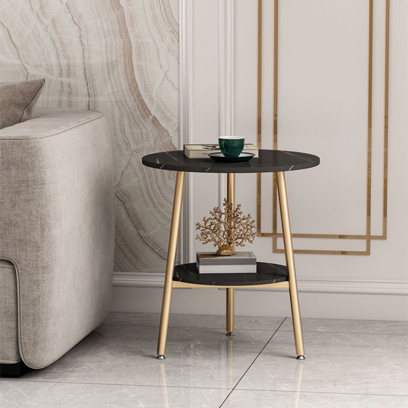 21.6"H X 19.6"W X 19.6"D Round Slate Top Side Table Metal 3 Legs End Table Clearhalo 'Coffee & Accent Tables' 'End & Side Tables' 'end_side_tables' 'furn' 'furn_end_side_tables' 'Furniture' 'Living Room Furniture' 1200x1200_a9ca5071-dcde-4fb7-9302-2accbc33c8f8