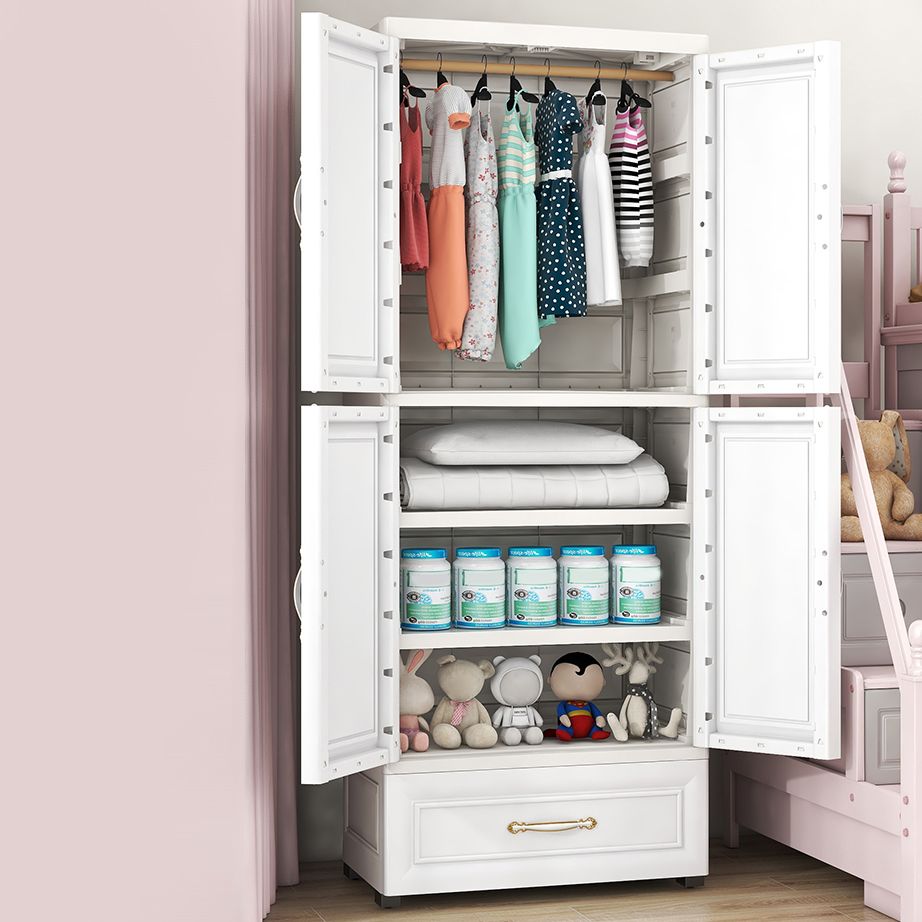 Moderne Stil Plastikgarderobe Tuchstange enthalten Kleiderschrankschrank