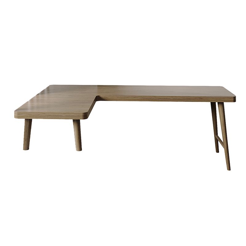 Modern Style Wooden Writing Desk L-Shape Office Table with Legs for Home Clearhalo 'furn' 'furn_office_desk' 'Furniture' 'Office Desks' 'Office Furniture' 'office_desk' 1200x1200_a9cdbbc8-a843-4c14-9f1e-1c2b61103a64