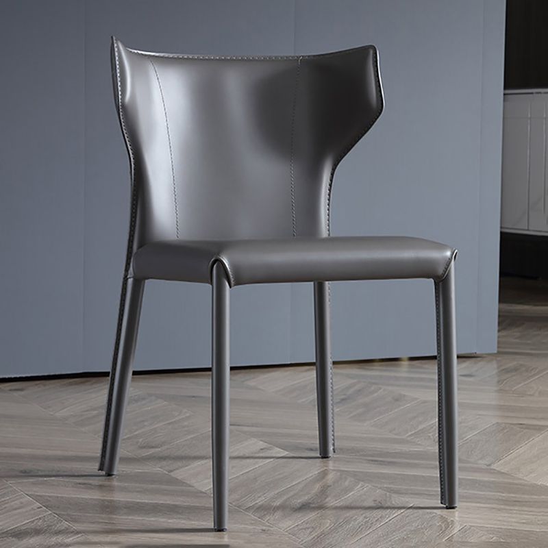 ダイニングルーム布張りの椅子レザーキッチンウィングバックチェア