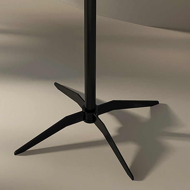 Moderne stenen cocktailtafel met zwarte voetstuk salontafel - 21.7 ''/23.6 ''