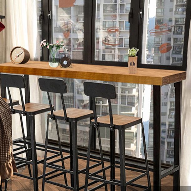 Wood Rectangle Top Counter Table Industrial 42-inch Height Table for Dining Room Clearhalo 'Bar Furniture' 'Bar Tables' 'bar_tables' 'furn' 'furn_bar_tables' 'Furniture' 'furniture_bar_tables' 'Kitchen & Dining Furniture' 'kitchen&dining_furn' 'kitchen' 1200x1200_a9d35222-66a3-4df6-994e-8ef40d2d8424