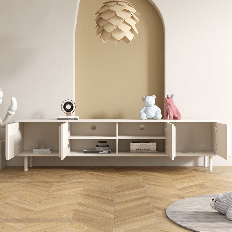 Contemporary TV Stand Console White Media Console for Living Room Clearhalo 'furn' 'furn_tv_stands_entertainment_centers' 'Furniture' 'Living Room Furniture' 'TV Stands & Entertainment Centers' 'TV Stands & Media Storage Furniture' 'tv_stands_entertainment_centers' 1200x1200_a9d360dc-5185-4680-89bc-12ac9d35105f