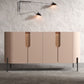 Server in stile contemporaneo di credenza in pietra con armadi e cassetti