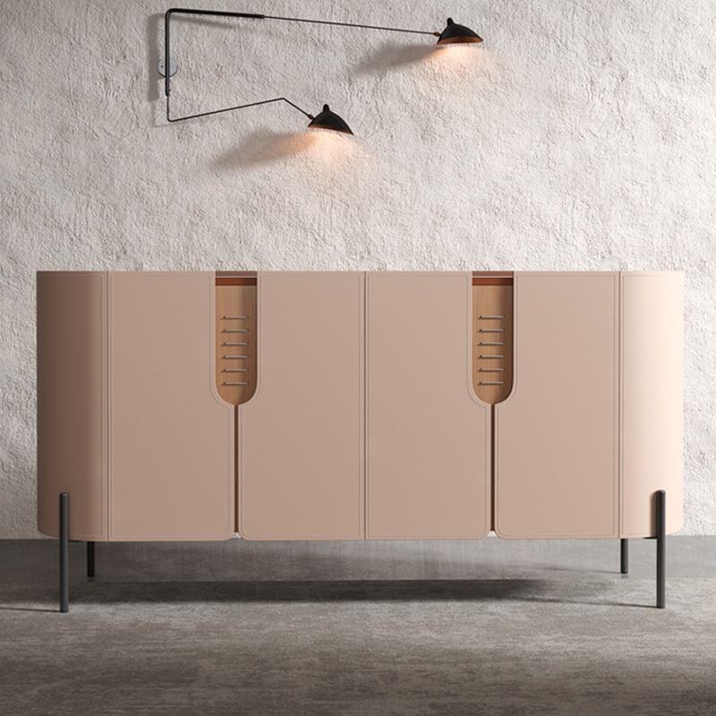 Server in stile contemporaneo di credenza in pietra con armadi e cassetti